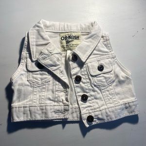 White Denim Vest